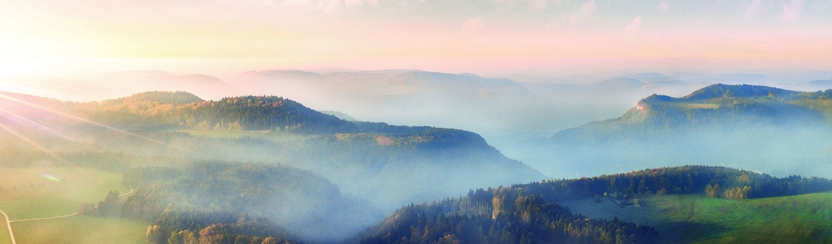 Albstadts Berge im Nebel